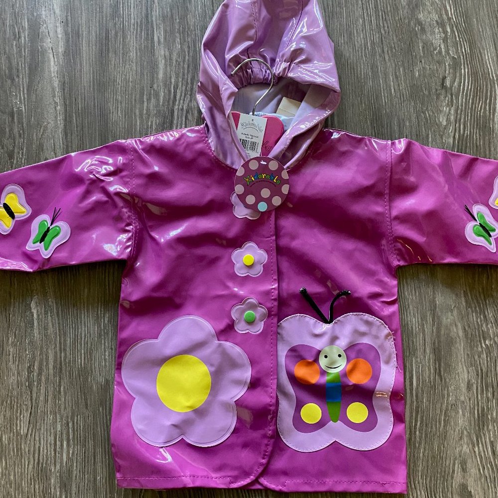 NWT - Girls Kidorable 'Butterfly' Design Raincoat (4T)